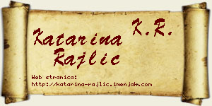 Katarina Rajlić vizit kartica